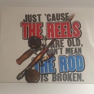 Broken Rod Funny Spencer's Gag Humor Fishing T-Shirt Large New